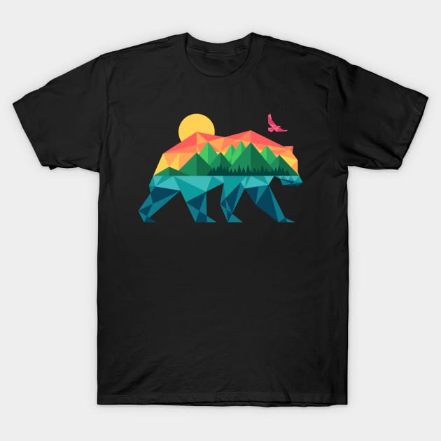 Mountain Bear T-Shirt by Sachpica